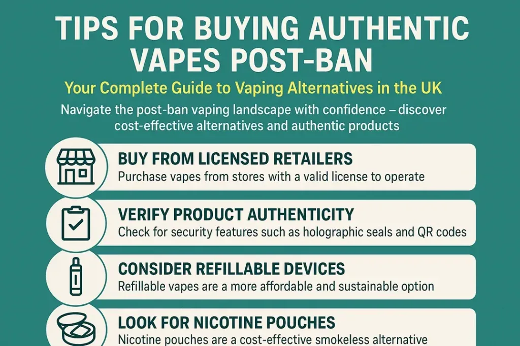 Tips for Buying Authentic Vapes Post-Ban: Your Complete Guide to Vaping Alternatives in the UK
