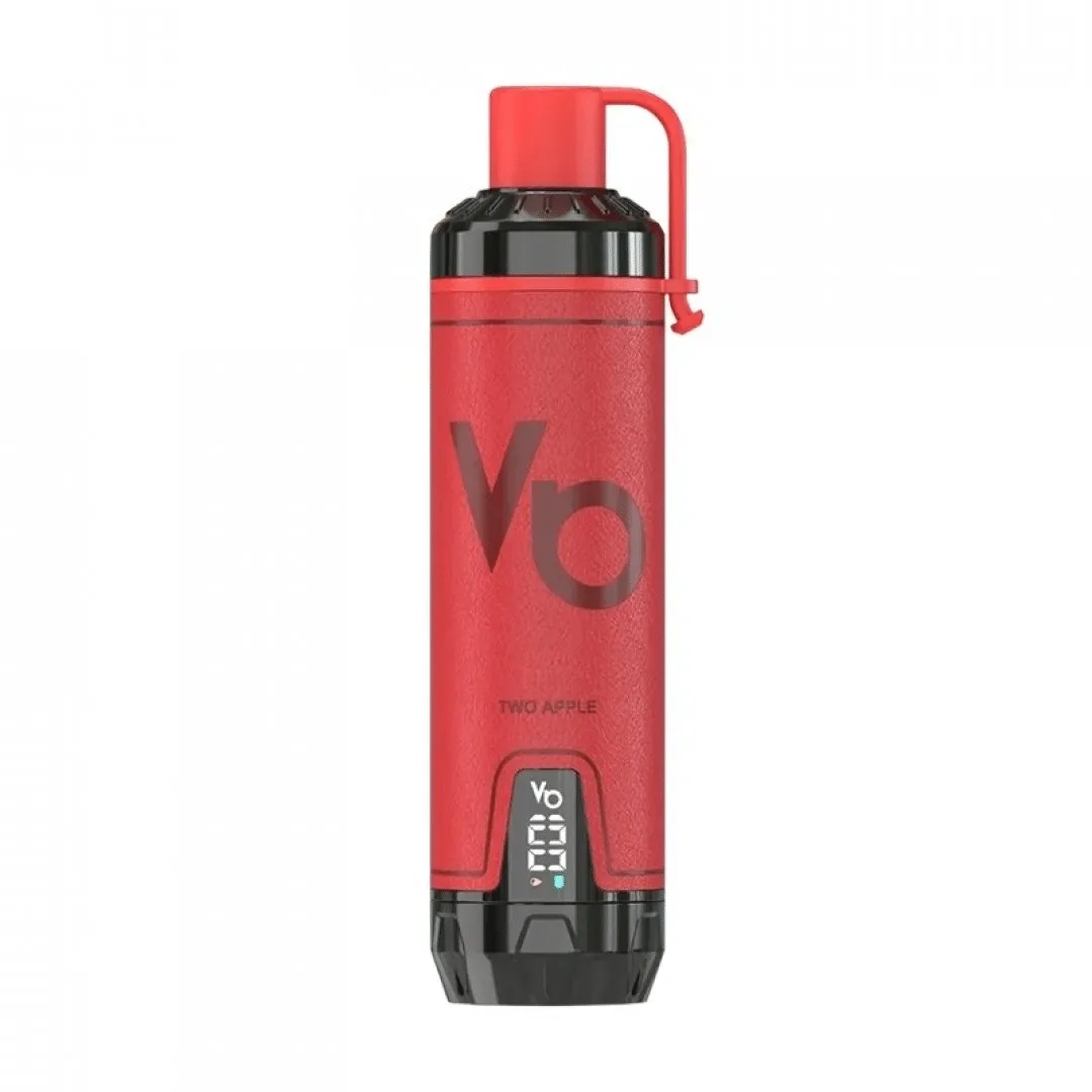 VapeBars Ghost Shisha 15k 5mg Pre-Filled, red and black device with handle, Two Apple