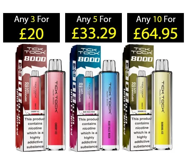 Tick Tock Magic 8000 Puffs 20mg Vape Kit