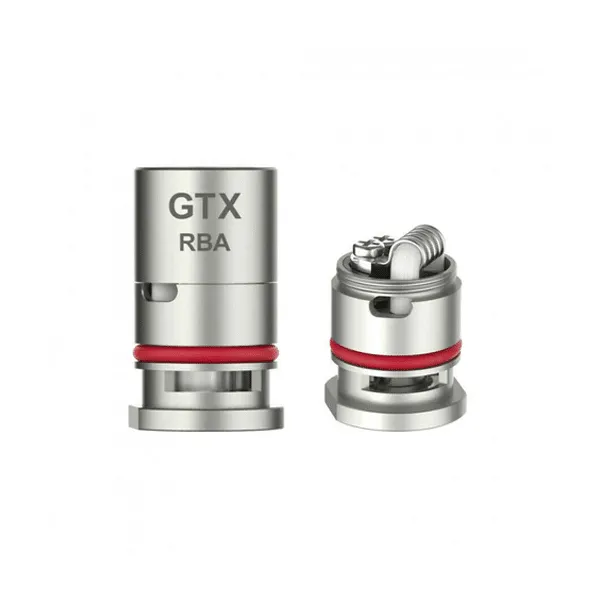 Vaporesso GTX RBA Coil 0.7Ω, assembled and disassembled views with red band