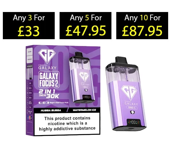 Crystal Galaxy Focus 2 30K Prefilled Pod Vape Kit | From £9.95