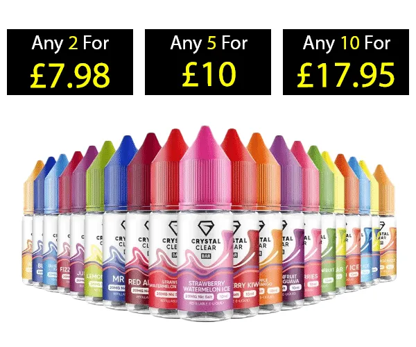 Crystal Clear Bar Salts Nic Salt E-Liquids