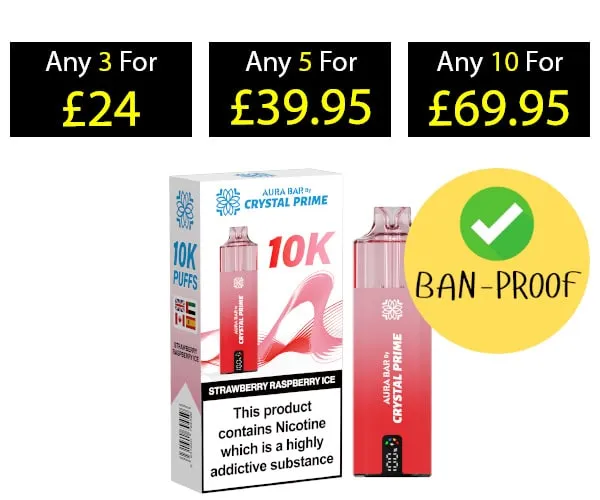 Crystal Prime 10000 Puffs Vape 20mg | From £6.99