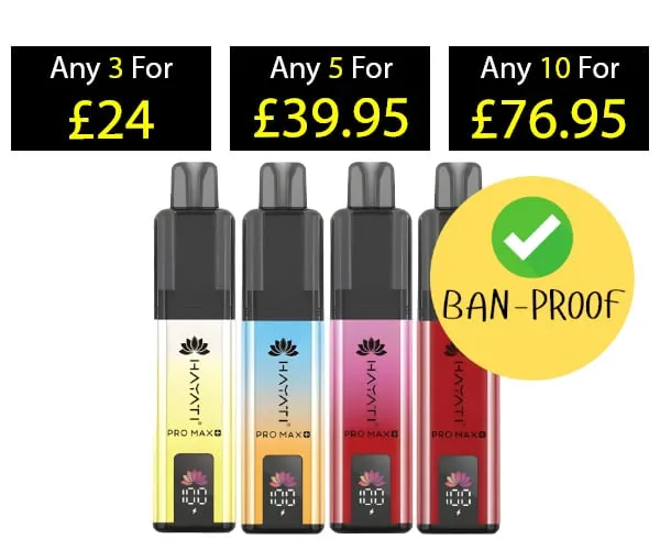 Hayati Pro Max+ 6000 Puffs 20mg From £7.79