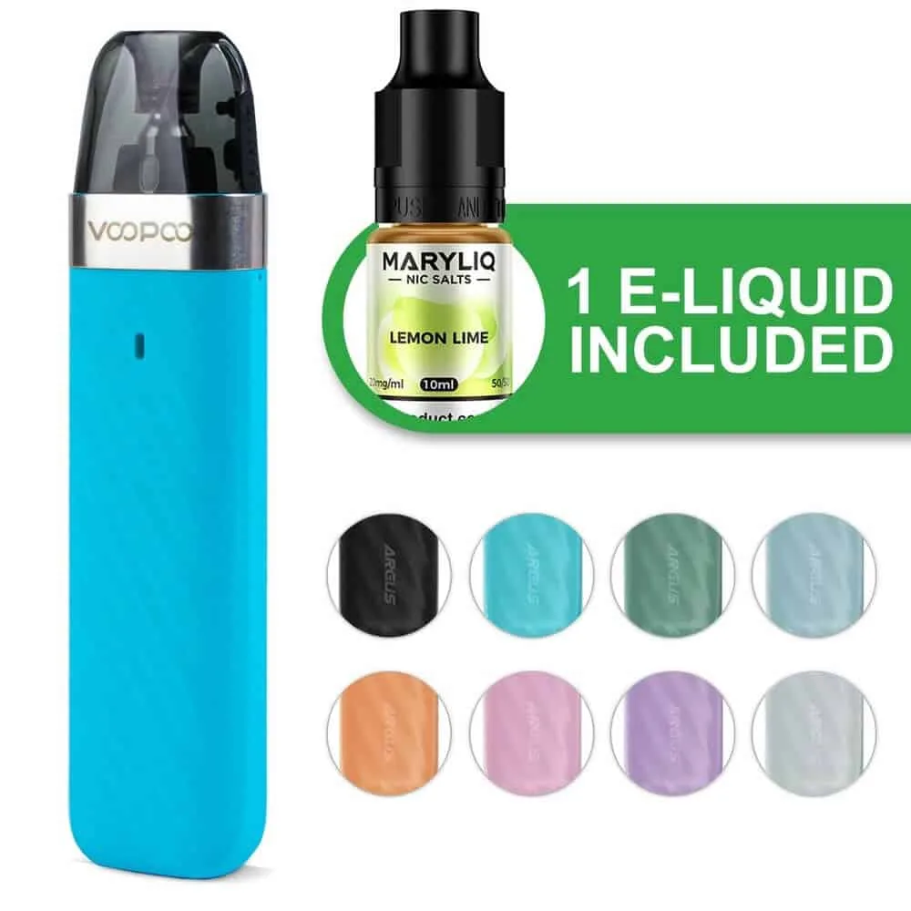 Voopoo Argus Z2 turquoise kit with Maryliq Lemon Lime e-liquid included