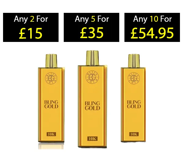 Bling Gold 10000 Puffs Disposable Vape Device