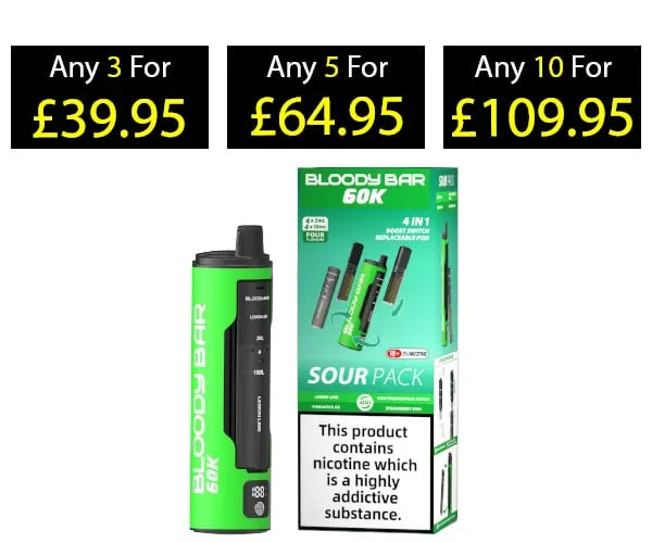 Bloody Bar 60K 4-in-1 Pod Kit 20mg